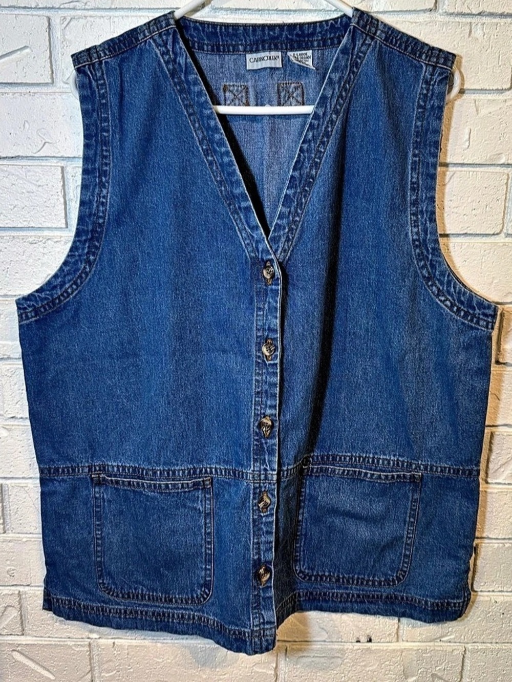 Vintage 90s y2k Cabin Creek Denim Vest Womens XL